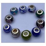 Pandora Style 925 Sterling Silver Beads Multi Colo