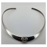 Taxco Zina 925 Sterling Silver Torque Collar Neckl