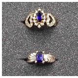 CRP 925 Sterling Rings with Sapphire Stones