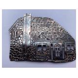 Artisan 925 Sterling Silver Cottage Brooch