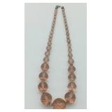 17 in Light Pink Faceted Beaded Necklace