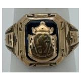 1957 10K Yellow Gold Class Ring, Size 6
