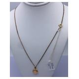 18k Gold-Filled Engraved Round Locket Necklace