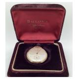 Bulova 17AH 10K 17 Jewels RGP Pocket Watch in Box