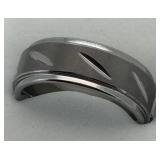 Tungsten Carbide Size 8 Silver-tone Ring