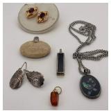 Gold & Silver Jewelry Set with Pendants
