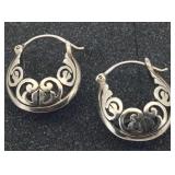 Silpada Sterling Silver Scroll Hoop Earrings