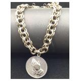 Sterling Silver Serenity Prayer Charm Bracelet
