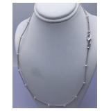 New 17 in. SS Necklace w/ Beads & Bars