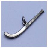 Sterling Silver Hockey Stick Charm 1-1/2 ins.