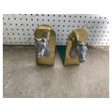 2 Heavy Horse Head Bookends