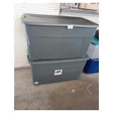 2 Large Plastic Totes