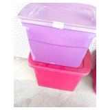 2 Plastic Totes