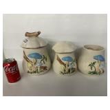 Vintage Arnel Ceramic Mushroom Canisters