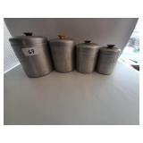 Vintage Aluminum Canister Set