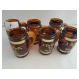 6 Amber Mugs
