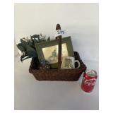 Basket of Items - Mug, Greenery, Frame