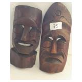 2 Wooden Masks