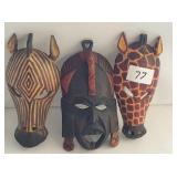 3 Wooden Masks