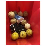 Softballs & Glove