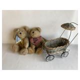 3 Boyd Bears & Boyd Stroller