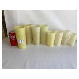 8 Light Yellow Cups