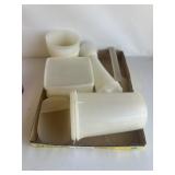 Vintage Tupperware Clear-White Lot - 9 Pieces