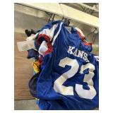 Tote of Miscellaneous Clothes - Jerseys, Sports