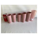 6 Vintage Tupperware Pink Cups