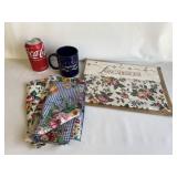 Longaberger Lot - Cloth Napkins & Mug