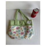 Longaberger Green Floral Bag