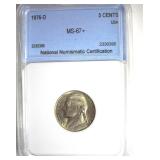 1976-D Nickel MS67+ LISTS $175 IN 67