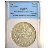 1486 Thaler NNC MS68 PL Austria Restrike