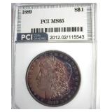 1889 Morgan PCI MS65 Fantastic Color