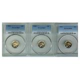 1962 1963 1964 Dime PCGS PR66 PR67 3 Pc Lot