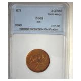 1978 2 Cents NNC PR69 RD South Africa