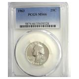 1963 Quarter PCGS MS66