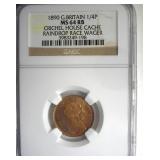 1890 1/4P NGC MS64 RB Great Britain
