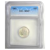 1961 Dime ICG MS67