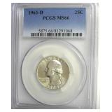 1963-D Quarter PCGS MS66