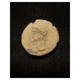 AE18 2 Heads RARE VF+ Roman Provincial