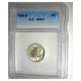 1952-S Dime ICG MS67
