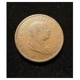 1813 Half Stuiver VF Geo 3 Rare