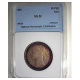 1840 Rupee NNC MS62 20 Year Old Queen Victoria