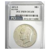 1971-S Silver Ike PR70 DCAM LISTS $475