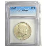 1967 Kennedy ICG MS66+ LISTS $275