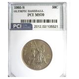1995-S 50c Olympic Baseball PCI MS70