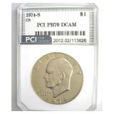 1974-S CN Ike PR70 DCAM LISTS $6000