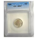 1960 Dime ICG MS67