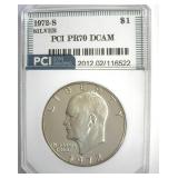 1972-S Silver Ike PR70 DCAM LISTS $425